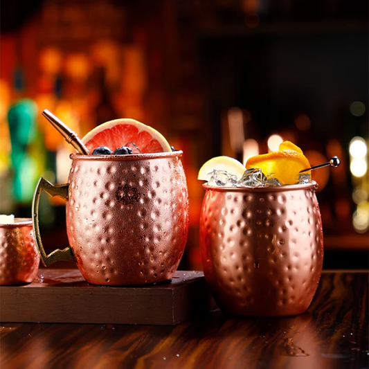 Moscow Mule Cup 550ml - Copper Plated 304 Stainless Steel Mug for Cocktails, Beer & Cold Drinks