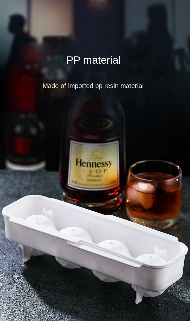 Diamond Ice Mold with Lid – Silicone Spherical Ice Maker for Whiskey & Beer