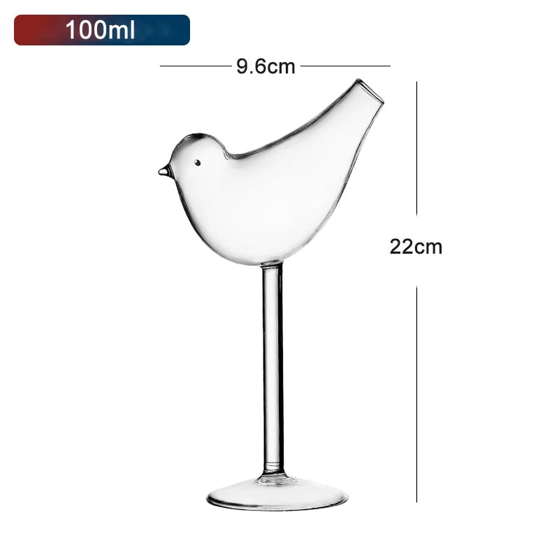 Creative Animal-Shaped Cocktail Goblet with Straw – Pufferfish, Octopus, Swan & Bird Design