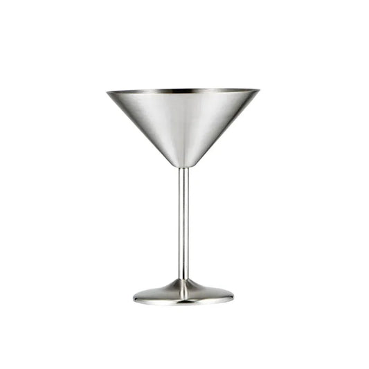 Stainless Steel Martini Cocktail Glass - Rose, Gold, Silver, Black Metal Wine Goblet for Champagne, Bar & Party Drinks