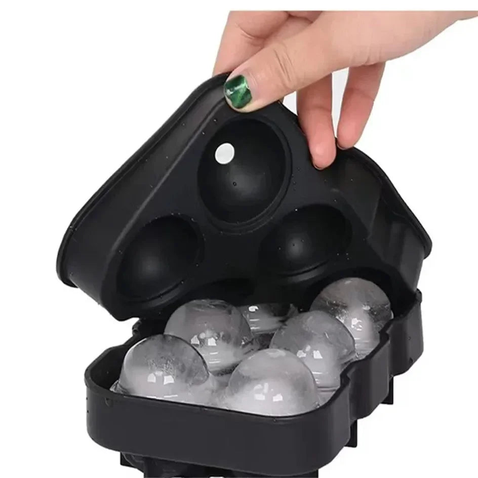 Silicone Ice Cube Tray – Square/Round Ice Cube Maker, 4/6/8 Grids for Whiskey & Cocktails